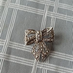 Vintage Richilieu Marcasite Bow Brooch